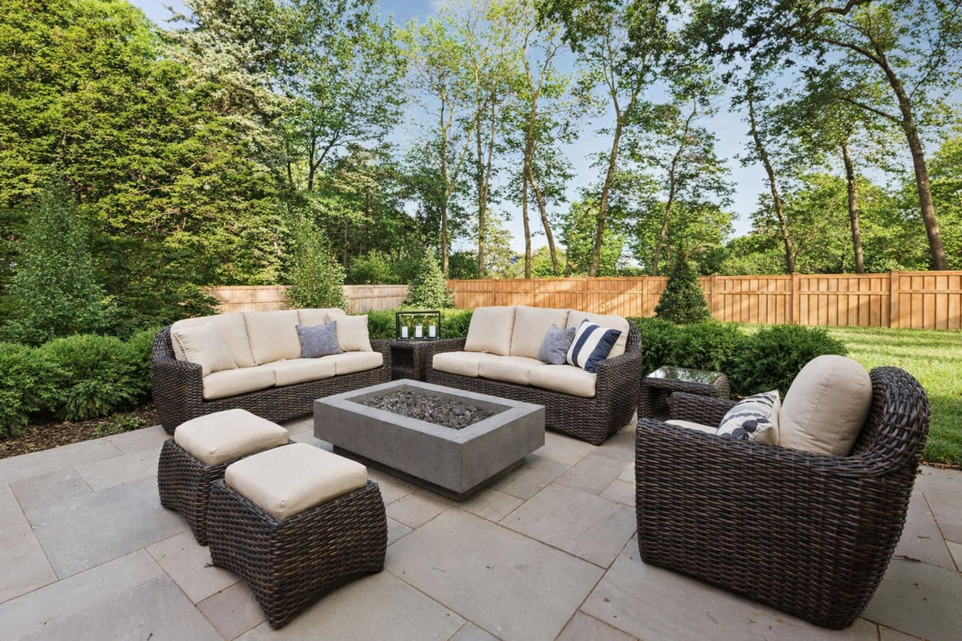 Concrete patio construction